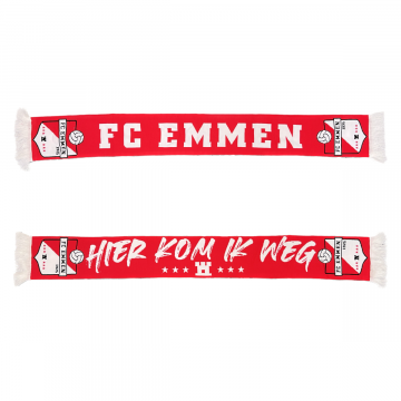 FC Emmen Sjaal - 'Hier Kom Ik Weg' Rood