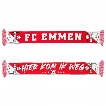 FC Emmen Sjaal - 'Hier Kom Ik Weg' Rood