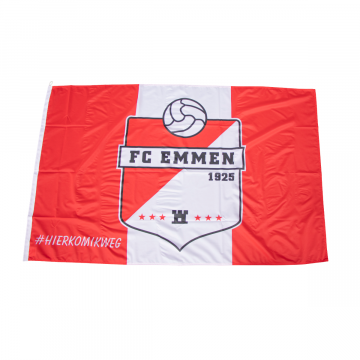 FC Emmen Vlag - Rood/Wit/Rood 100x150cm